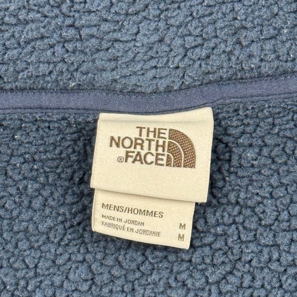 The North Face Vest Mens Medium‎ Blue Full Zip Fleece Sleeveless Sweater Logo - Picture 5 of 11